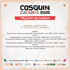 Grinfeld - Festival de Cosquin 2020 - Talleres Culturales