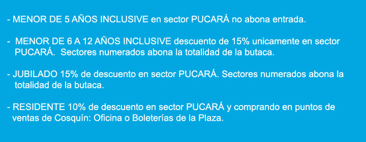 Grinfeld - Plano ubicaciones Festival de Cosquin 2022 - Descuentos